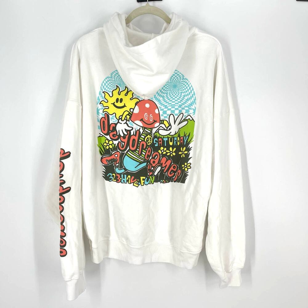 Daydreamer‎ Flyer Oversized Mushroom Hoodie Sweatershirt Size Medium